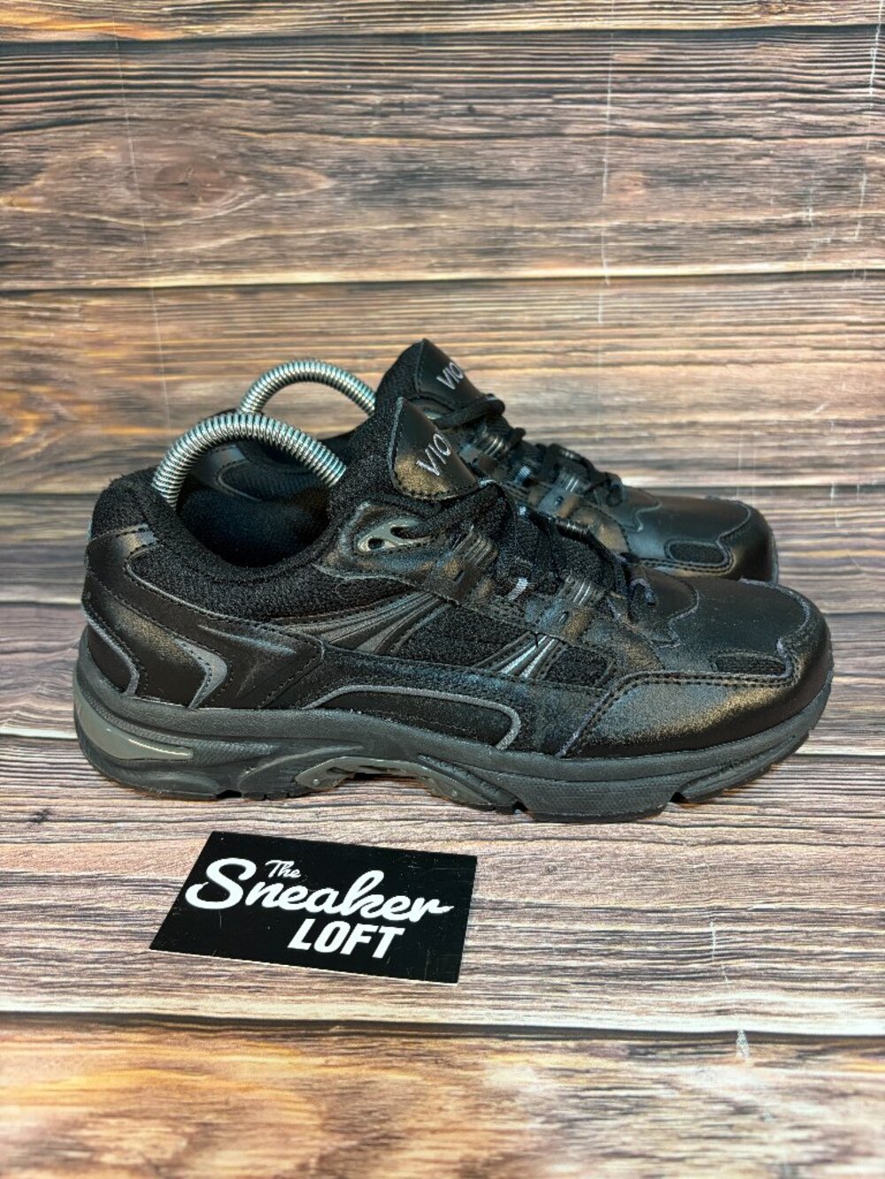 Vionic Women's Walker‎ Sneakers Black Leather Supporting Shoes Size 8
